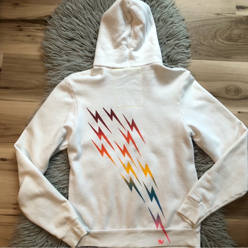 ⚡️Aviator Nation Rainbow Lightning Bolt Zip-Up Hoodie!⚡️